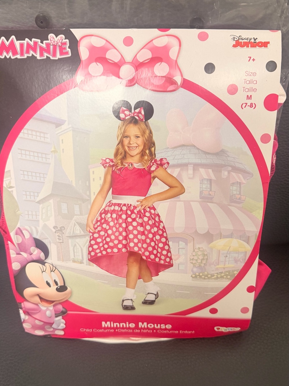 Disney Minnie Mouse Pink and White Polka Dot Girls Costume